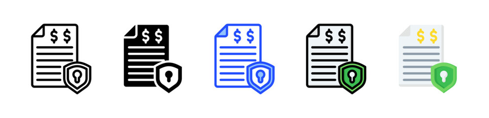 Data Privacy Icon Collection With Multiple Styles