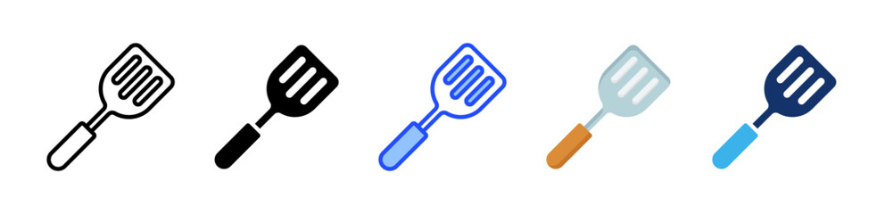 Spatula Icon Collection With Multiple Styles