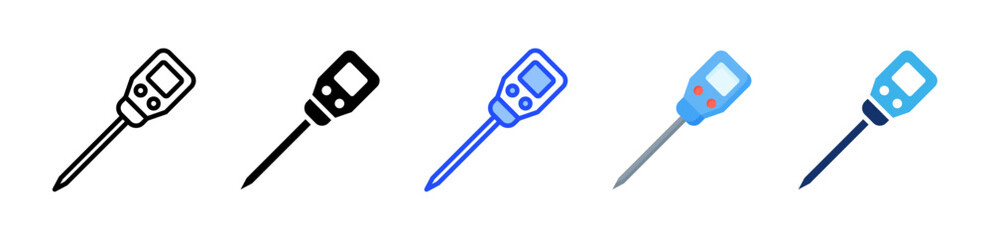 Thermometer Icon Collection With Multiple Styles