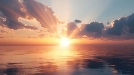 Sunset over a calm sea (1)