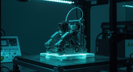 3d Printer Object with Camera Device Attached