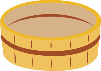 Wooden bucket illustration