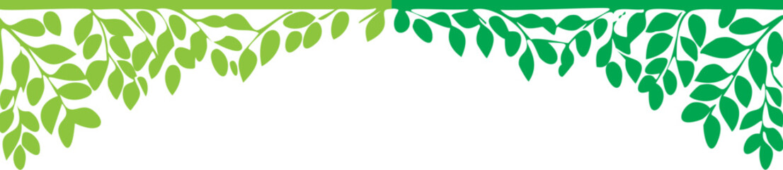 樹木の葉っぱ木陰のシルエットヘッダー