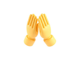 3D Render of Praying Hands