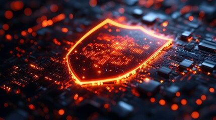 Cybersecurity shield on circuit board