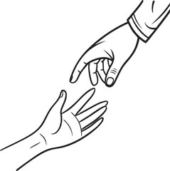 Obraz premium two hands holding hands