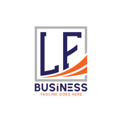 Letter LF Business Logo. Modern LF Logo for Corporate Branding. LF Growth Success Logo