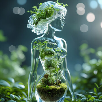 a beautiful gitl with glass