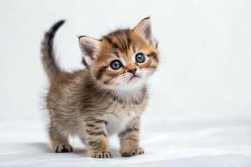 Fototapeta premium kitten on white background
