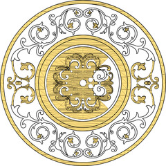 vector illustration sketch drawing design mandala rosette classic vintage.