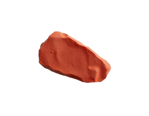 Isolated Red Stone on Transparent Background
