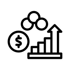 upward arrow line icon