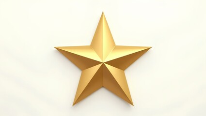 Obraz premium golden star on white background