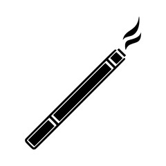 Fototapeta premium Black Cigarette Icon - Simple Line Art