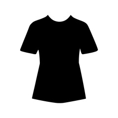 Naklejka premium Black T-Shirt Silhouette Vector Icon