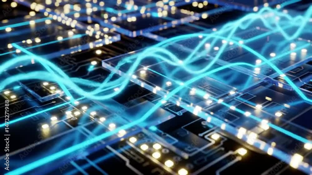 Poster Abstract Visualization of Data Flow on a Futuristic Circuit Board