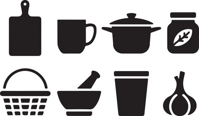 &ldquo;Kitchen & Food Icon Bundle | Cooking SVG, Utensil Clipart, Flat Kitchen Vectors for Logos, Menus & Crafts&rdquo;