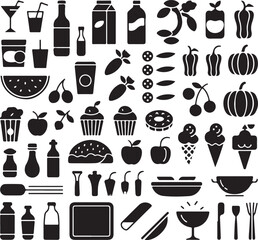 &ldquo;Kitchen & Food Icon Bundle | Cooking SVG, Utensil Clipart, Flat Kitchen Vectors for Logos, Menus & Crafts&rdquo;