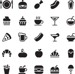 &ldquo;Kitchen & Food Icon Bundle | Cooking SVG, Utensil Clipart, Flat Kitchen Vectors for Logos, Menus & Crafts&rdquo;