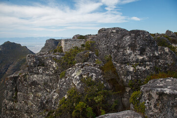 Vista point of the iconic Table Mountain, Cape Town, South Africa