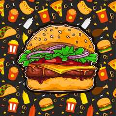 Burger and Food Ellement