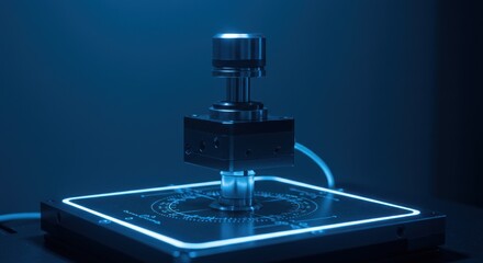 Metal Device on Illuminated Platform