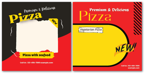 Obraz premium Eye-Catching Pizza Menu Design Templates for Restaurant Promotion
