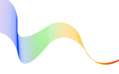 Digital future wave lines element. Polychromat wave curved lines for presentations, illustration of articles and publications on technological trends and innovations, covers of technological magazines