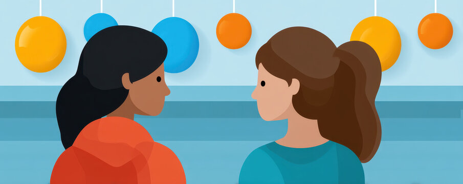 Women in business networking promote equality through meaningful conversation and connection in modern setting