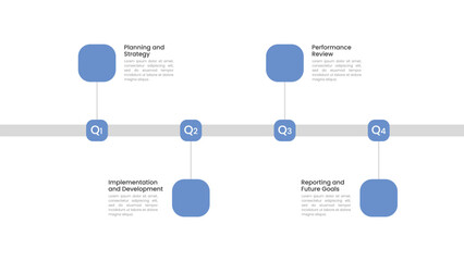 1 Year Annual Report Timeline Design Template