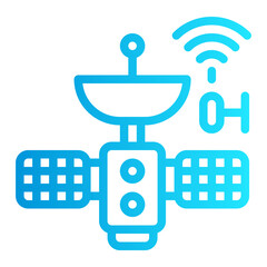 icon space satellite with style gradient