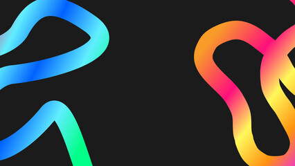 Color Abstract Lines with Gradient. Background with Curves and Waves 3D Ribbon. Abstract Modern Pattern with Fluid Wavy Color Spirals