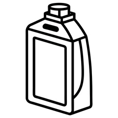 Laundry Detergent Bottle Outline Vector Icon