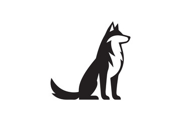 simple and unobtrusive Scandinavian  vector silhouette illustration isolated in white background