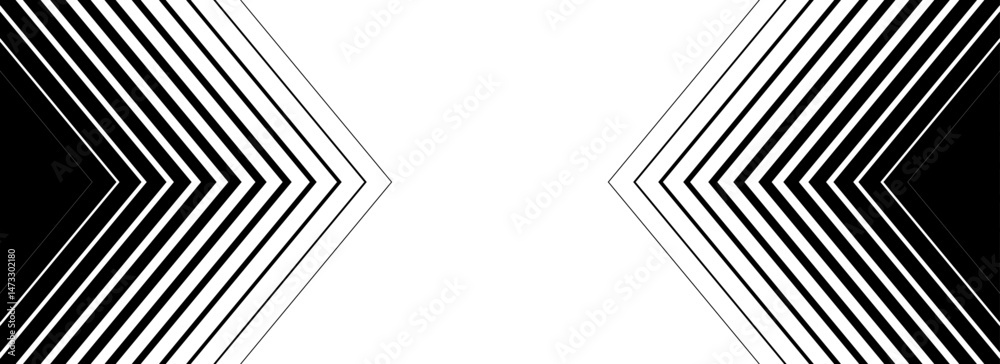 Aufkleber black halftone arrow background. arrows pointing in center direction backdrop. repeated fading trian