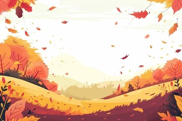 vector flat autumn background