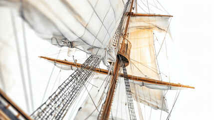 Obraz premium mexico, no people, photography, sail, vacations, vertical, wind, sailboat, yacht, famous place, travel destinations, latin america, nautical vessel, sailing ship, tropical climate, black and white,