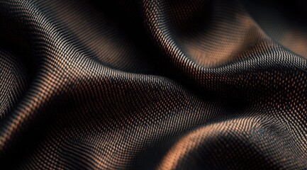 Naklejka premium Textured fabric, deep brown and amber hues
