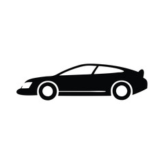 Naklejka premium Car side view silhouette icons. Vehicle profile illustration 
