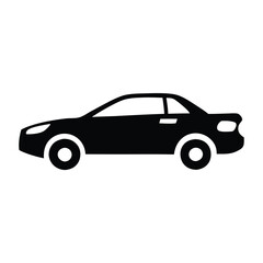 Fototapeta premium Car side view silhouette icons. Vehicle profile illustration 