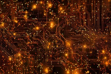 Obraz premium circuit board with glowing dots