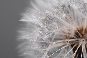 Fototapeta premium Close-up view of a dandelion with a blurred background.