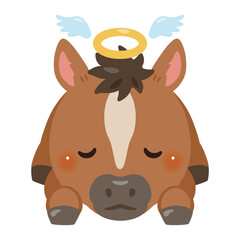 亡くなったウマのイラスト