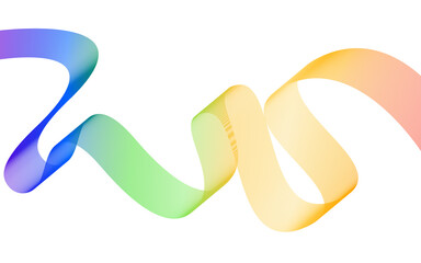 Fototapeta premium Abstract gradient and flowing wave lines on transparent background. Smooth dynamic wavy lines. Modern banner template design. Suit for brochure, website, flyer, poster, illustration, music, ribbons