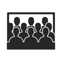 Audience silhouette vector illustration
