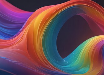 Colorful flowing curves, abstract wave texture design,  vivid,  bold,  swirl