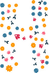 Colorful monogram flowers alphabet 