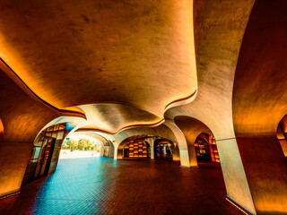 The river end entry to The Adelaide Public Train Station.