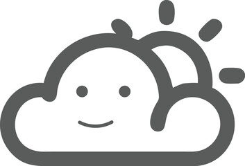 Weather Icon Minimal Climate Symbol for App and Forecast Design