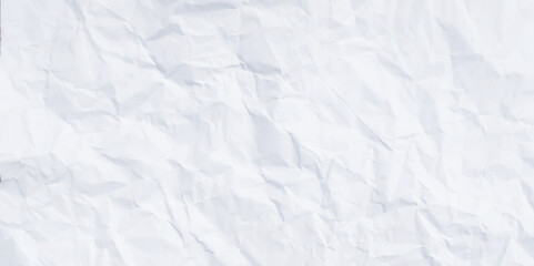 Crumpled white paper background. White crumpled surface paper texture. Vector illustration.